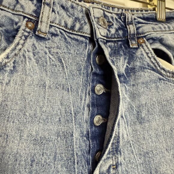 We The Free Free People Zuri High Rise Mom Lived in Blue Jeans Women 27 Boho - Picture 7 of 12